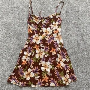Billabong Island Calling Floral Brown Sundress